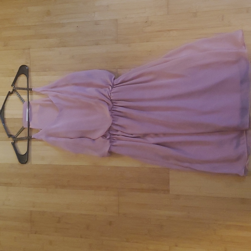 Offset pink spring dress